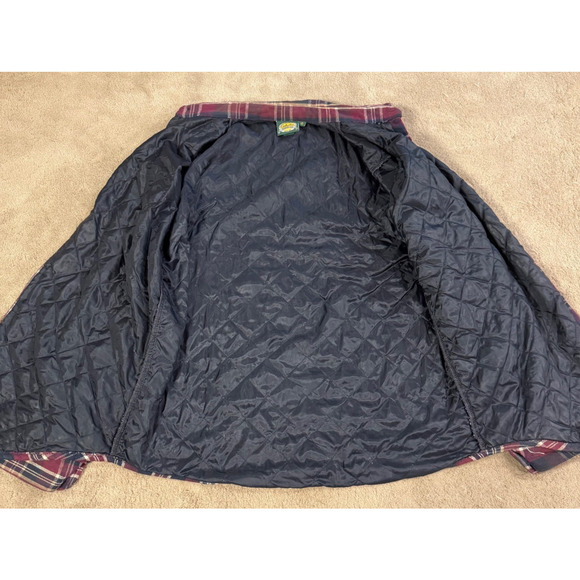 VTG Cabelas Flannel Shirt Jacket Quilted Lining Trucker Jacket LT LARGE TALL USA - Picture 3 of 8